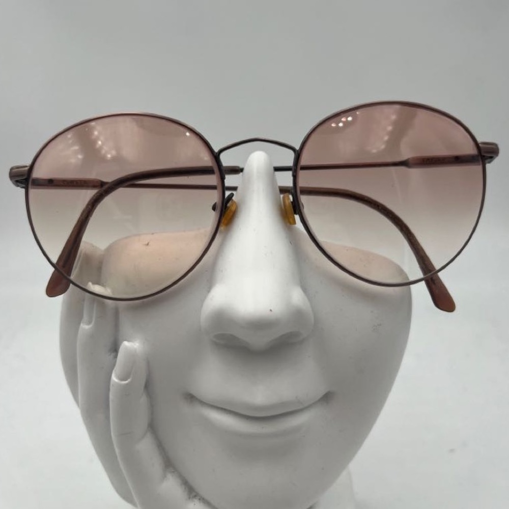 Vintage Safilo Elasta Brown Gold Oval Sunglasses Frames